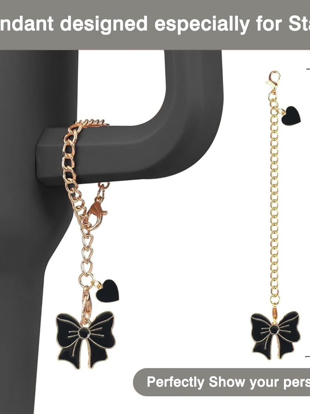 Bow Tumbler Accessory Set | Black - Picture 3 of 5